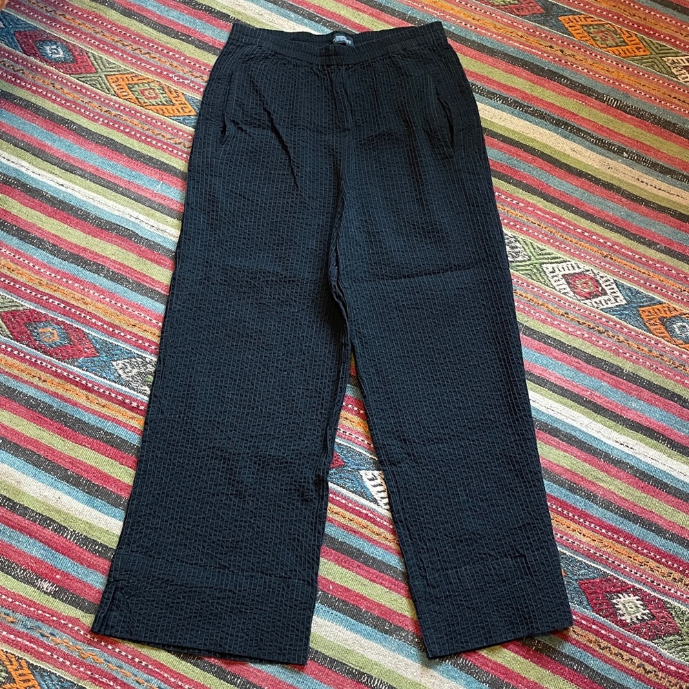 Elemente Clemente Black Crinkled Trousers